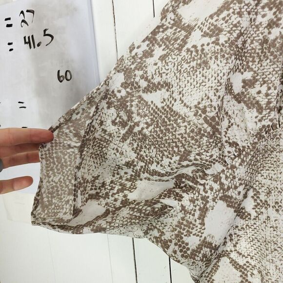 Loft Dress Womens M Snake Print Drawstring Waist Kimono Sleeves Lightweight - Picture 6 of 10